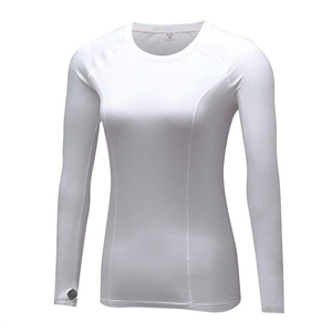 Women's Long Sleeve Compression Shirt Base Layer Gym Yoga Training Workout <b>Top</b> Thumb Hole Sportswear - Product Image 3
