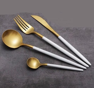 Service de couverts en argenterie, de haute qualité en acier inoxydable avec un look moderne unique, service de couverts royaux pour restaurant, mariage, maison, hôtel, 6 pièces - Product Image 5