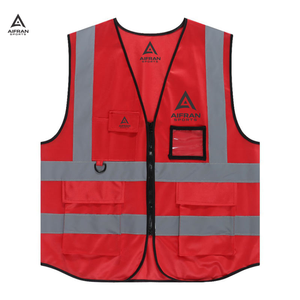 Gilet de sécurité réfléchissant personnalisé AIFRAN, tissu en maille haute visibilité, respirant, vêtements de travail, logo personnalisé, vente en gros - Product Image 6