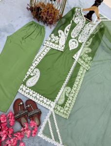Combinaisons de pantalons palazzo pour femmes, en coton, style pakistanais, conçues par des créateurs pakistanais, vêtements indiens et pakistanais - Product Image 5