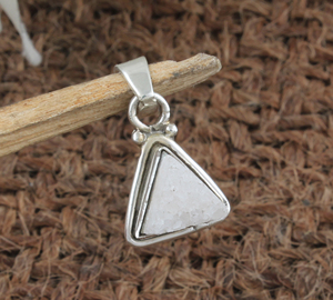 Pendentif vintage en druse blanche naturelle étincelante, collier en argent sterling 925 avec breloque en agate, pour femme, anniversaire, mariage - Product Image 3