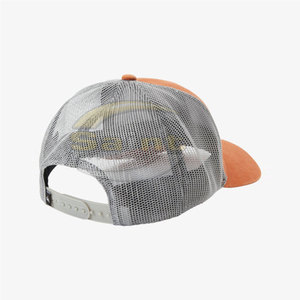 Wholesale 5 Panel <b>Men</b> <b>Hats</b> Custom Logo Plain Mesh <b>Hats</b> Casual Black In 2 Colours Orange and Gray Trucker <b>Hats</b> - Product Image 5