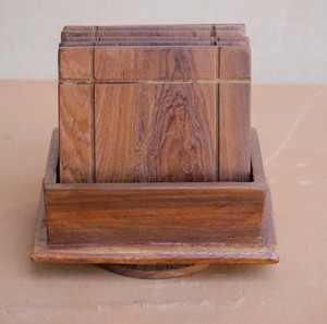Handmade Wooden Tea Coaster Set for Coffee Cups Glass Protection Home Dining <b>Table</b> Decoration Use - Product Image 3
