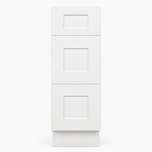 Gabinete de Baño con Cajones de 12 Pulgadas, Estilo Shaker Blanco, 3 Cajones, RTA, Marca Privada, Fabricante OEM de Vietnam - Product Image 1