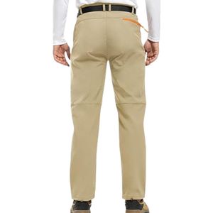 Pantalones de Senderismo Impermeables para Hombre, Color Caqui, para Invierno, con Cierre Técnico, Múltiples Bolsillos, Estilo Cargo - Product Image 2