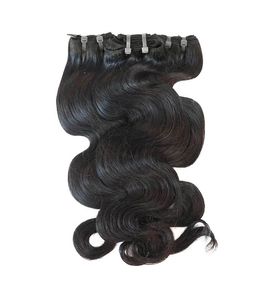 Extensions de cheveux naturels à clipser, ondulées, cheveux indiens Remy, double trame, fabriquées à la machine - Product Image 3