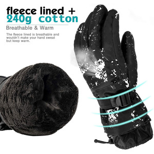 Gants d'hiver 2026 pour hommes, gants de ski imperméables et coupe-vent, doublure polaire, gants de sport d'extérieur résistants au vent - Product Image 5