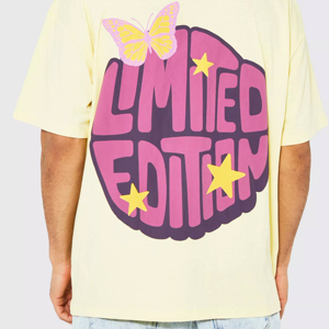 Camiseta Extra Grande para Hombre, Tela de Algodón, Logotipo Personalizado, Impresión Puff, Largo Extendido, Venta al Por Mayor OEM - Product Image 3