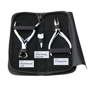 Juego de Herramientas de Maquillaje y Extensiones de Cabello de Acero Inoxidable MIANBRO ENTERPRISES para Uso Comercial, Incluye Pinzas y Anillos Micro - Product Image 4