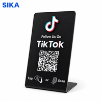 Support d'affichage NFC sans contact personnalisé SIKA avec code QR pour cartes-cadeaux Google Play et avis Google – Présentoir de codes QR