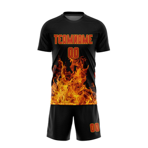 เสื้อเจอร์ซีย์และกางเกงขาสั้นคุณภาพสูงสุด ชุดยูนิฟอร์มที่ดีที่สุด พร้อมบริการพิมพ์โลโก้ ชุดยูนิฟอร์มฟุตบอลทีมแบบกำหนดเอง ทนทาน ระบายอากาศได้ดี - Product Image 2