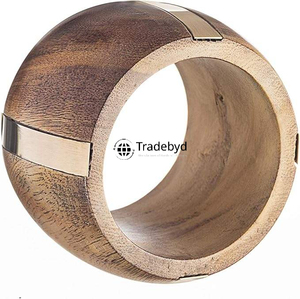Elegante Anillo para Servilletas de Madera Clásico, Hecho a Mano, Ecológico y Duradero, Decoración para Mesa de Comedor, Accesorios para Bodas de Tradebyd - Product Image 4