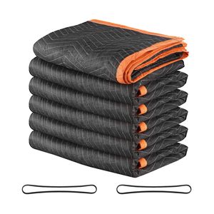 6 Pezzi Grandi Coperte per Trasloco 80 X 72 in Tessuto Non Tessuto Resistente Imbottite in Cotone Materiale Protettivo Ammortizzante 35 Lbs/dz per - Product Image 1