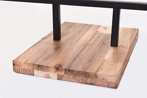 Metal Christmas <b>Tree</b> Decoration | Black Iron <b>Tree</b> <b>Stand</b> with Wooden Base | Holiday Home Decor - Product Image 6