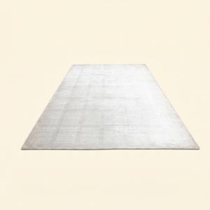 Alfombra DECORDEC de Lana Hecha a Mano, Color Blanco Marfil, Texturizada, Antideslizante, Ecológica, Moderna, con Patrón de Cuadrícula Sutil y Gruesa, para Sala de Estar y Dormitorio - Product Image 2