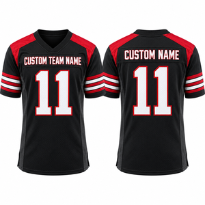 Fabricant de maillots de football américain pour adultes, pour les programmes scolaires, graphiques d'équipe personnalisés, numéros de joueur, 100% polyester, sérigraphie - Product Image 1