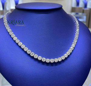 Men's S925 <b>Silver</b> 18K Gold Plated Rhodium Lab Grown Diamond Hiphop Wedding <b>Chain</b> Necklace Brilliant Cut Luxury Everyday Wear - Product Image 3