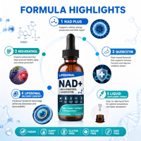 Solution NAD Premium à Marque Blanche 60ml Formule Liposomale avec Resvératrol et Quercétine Supplément OEM ODM pour un Mode de Vie Actif