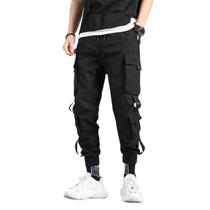Venta al por mayor de pantalones ligeros de fitness para correr para los hombres superventas elástico casual estilo deportivo logotipo personalizado algodón Cargo pantalón medio - Product Image 1