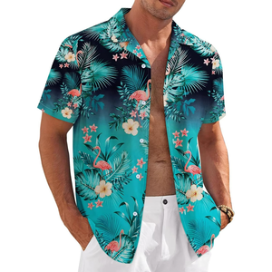 Chemise de plage pour homme de qualité supérieure, design personnalisé, manches courtes, chemise hawaïenne, impression par sublimation - Product Image 4