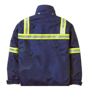 Chaqueta de Trabajo Unisex con Cintas Reflectantes, Certificada por NFPA 2112, Resistente al Fuego, Antiestática, Cálida, para Minería y Construcción, Color Azul - Product Image 3