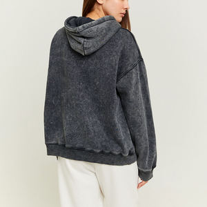 Sudaderas con capucha unisex para mujer, estilo acid wash, para ropa urbana, venta al por mayor, precio económico, sudadera con capucha gruesa, servicio OEM - Product Image 3