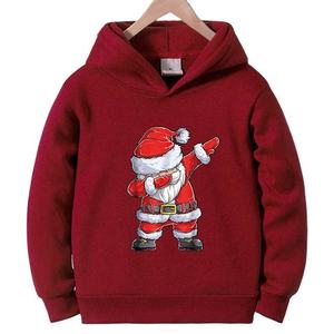 Custom <b>Mens</b> <b>Red</b> Christmas Santa <b>Hoodie</b> Printed Pullover Sweatshirt Holiday Streetwear Wholesale Manufacturer - Product Image 3