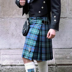 Kilt en laine à carreaux écossais pour homme avec veste noire et sporran, coupe classique pour adultes, vêtements européens - Product Image 2