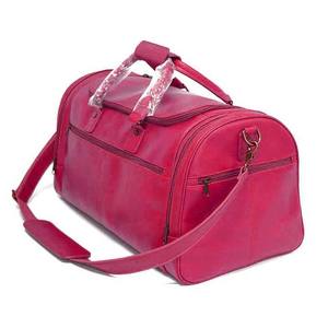Unisex Pu Leather <b>Duffel</b> <b>Bag</b> With Adjustable Strap Solid Color Zipper Closure 30-40L Capacity Travel <b>Bag</b> Casual Style - Product Image 2