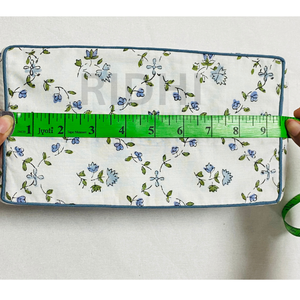 Funda para Caja de Pañuelos de Algodón con Estampado Floral Azul Bebé, con Volantes, Reutilizable, Decorativa, para Mesas de Hogar y Hotel - Product Image 4