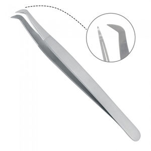แหนบต่อขนตา DANTRIC IMPLANTS สแตนเลสสตีล ปลายแหลมละเอียด ปลายเรียบเนียน รุ่น L-Type ขนาด 10 มม. สำหรับต่อขนตารัสเซียวอลุ่ม - Product Image 3