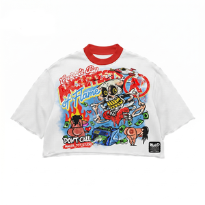 Camiseta Holgada para Mujer, 240 GSM, Algodón Jersey, Blanca, Multicolor, Estampado Puff, Impresión DTF, Logotipo Personalizado, Corte Holgado, Tallas Grandes, 100% Algodón - Product Image 6