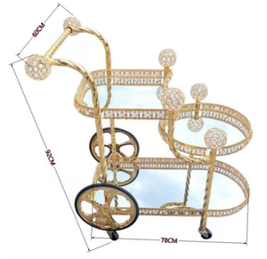 คอลเลกชันรถเข็นเสิร์ฟอาหารหลายชั้นสุดหรู – ขายส่ง - Product Image 4
