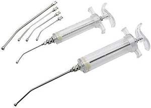 Seringue d'alimentation vétérinaire pour oiseaux, bébés oiseaux, perroquets, bétail, double seringue réutilisable, 6 tubes de sonoration courbés (20 ml) par Pentax - Product Image 6