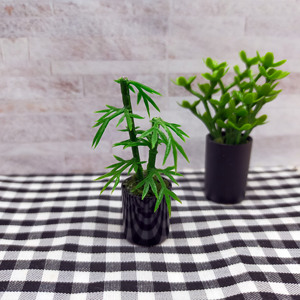 Mini Planta Artificial de Bambú de Plástico, Accesorios en Miniatura para Casa de Muñecas, Decoración de Vegetación para Escenas en Miniatura, para mayores de 14 años - Product Image 4