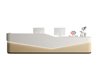 Comptoir d'accueil moderne pour infirmières en marbre de qualité supérieure, dimensions standard, pour hôpital/centre commercial, résistant à l'eau, garantie 10 ans