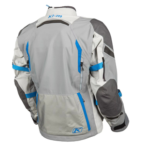 Klim Men's Waterproof Breathable Windproof Thick Motorcycle Jacket Grey Blue Stand Collar <b>Covered</b> <b>Button</b> Closure Winter Moto - Product Image 3