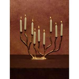 Chandelier de luxe à 7 bras, en aluminium plaqué or, décoratif, pour mariage, décoration de table, porte-bougie 2026 - Product Image 4