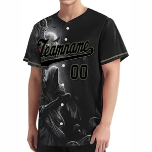 Maillot de baseball par sublimation, vêtement de sport haut de gamme avec impression intégrale et coupe confortable - Product Image 5