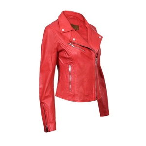 Ladies Casual-Tan Leather-Blazer Hiver-Printemps Outdoor Fashion Windproof Genuine Brown Leather Jackets - Product Image 2