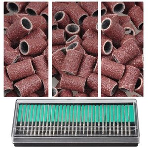 300x # 80 # 120 # Set di 180 Fasce Abrasive per Trapano per Unghie con 30 Punte - Product Image 1