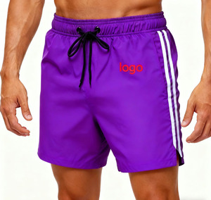 Pantalones Cortos Deportivos de Lona para Hombre, 100% Algodón, Estilo Verano, Color Sólido, Precio de Fábrica, Servicio OEM - Product Image 3