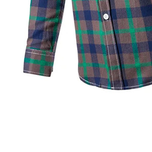 Mens Button Down Check Shirt Everyday Plaid Casual Shirt Soft Touch Cotton Private Label Manufacturer Factory - Product Image 5