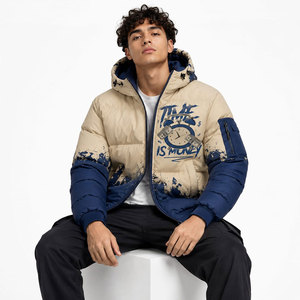 Veste matelassée classique pour homme, pour un usage quotidien, veste matelassée à col haut pour homme avec design coupe-vent - Product Image 4