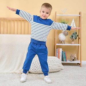 Conjunto de Sudadera y Pantalones Deportivos de Invierno para Niños, 100% Algodón, Felpa, Proveedor OEM ODM, Conjunto Deportivo Informal para Niños y Niñas - Product Image 5