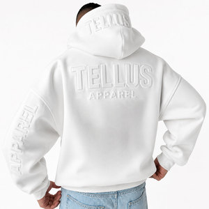 Sweat-shirts à capuche surdimensionnés pour hommes, en coton 100%, en molleton décontracté, à séchage rapide, respirants, à manches longues, avec cordon de serrage et poches, pour l'hiver - Product Image 1