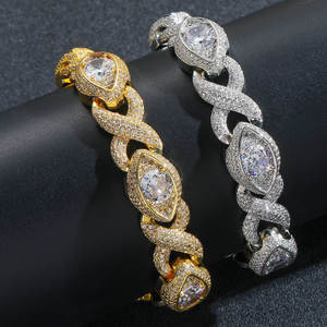 Custom 925 Sterling Silver VVS Moissanite Diamond Tennis Bracelet Hip Hop Jewelry for <b>Men</b> and Women Available for Export Price - Product Image 5