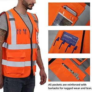 Custom <b>Overall</b> 100 Polyester Workwear Reflective Safety Clothing Hi Vis Long Sleeve Coverall Work Clothes for <b>Men</b> - Product Image 4