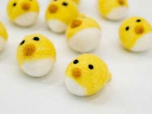 เครื่องประดับหัวลูกเจี๊ยบสีเหลืองทำมือจากผ้าสักหลาดและเส้นด้ายสำหรับพวงมาลัยอีสเตอร์และของตกแต่งตามฤดูกาลสำหรับเด็ก (ขายส่ง) - Product Image 4