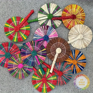 Decoración de Pared de Estilo Retro Tejida a Mano con Algas Marinas, Estilo Literario Vietnamita Antiguo, Fan Ninh Binh 99 Gold Data - Product Image 2